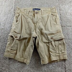 American Eagle Cargo Shorts‎ Mens 30 Beige Khaki Classic Preppy Casual Normcore